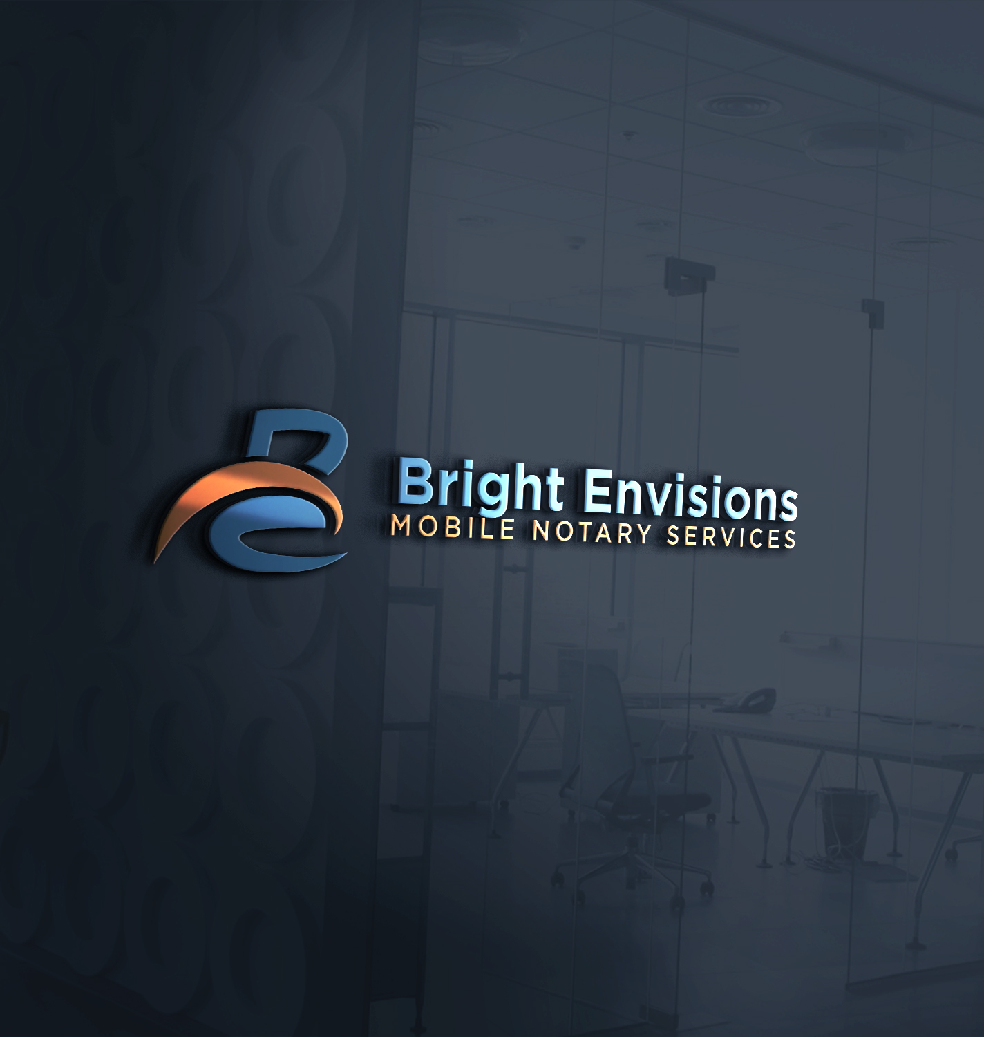 Logo-Design von megamen für Bright Envisions Mobile Notary Services | Design #29123151