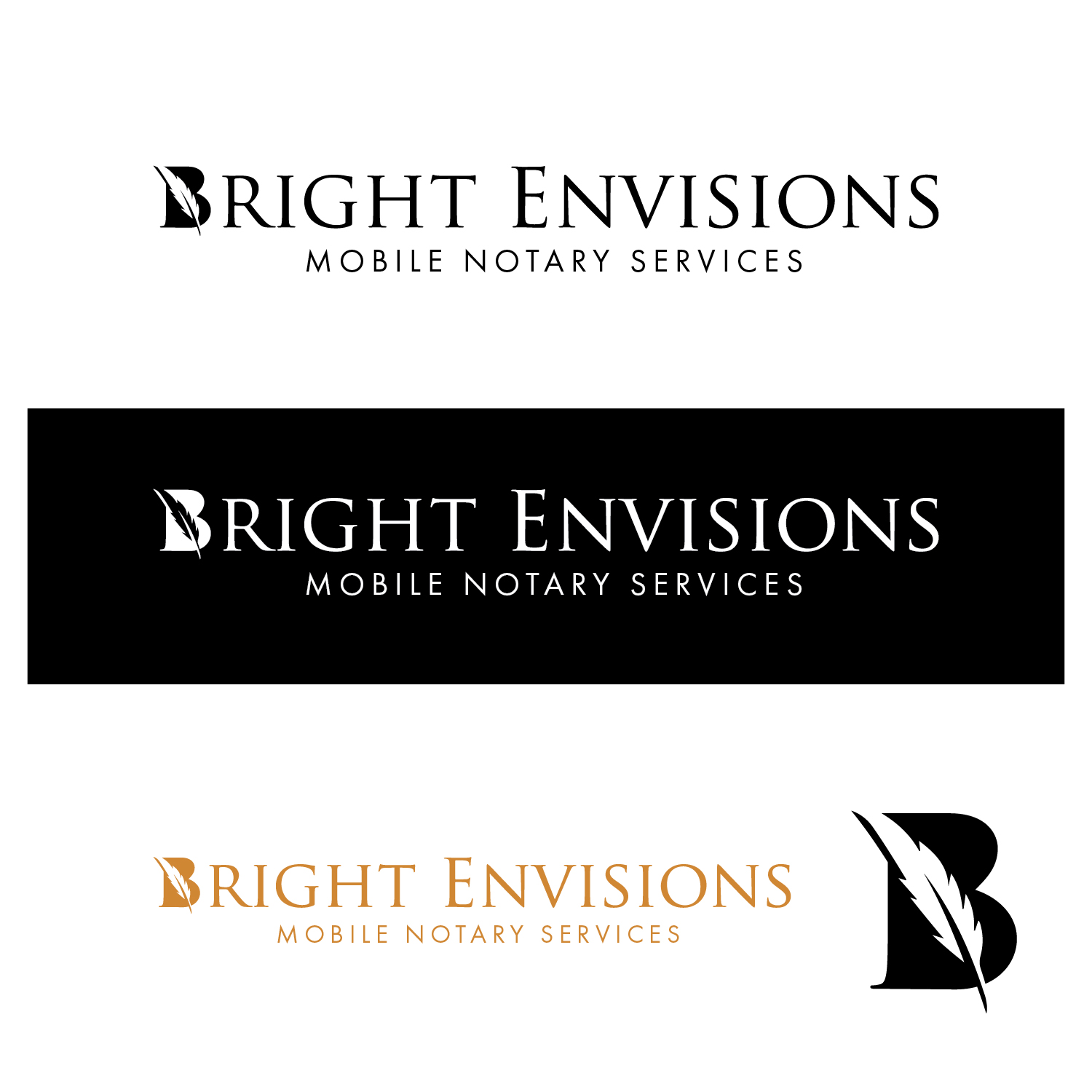 Diseño de Logo por MG.graphics para Bright Envisions Mobile Notary Services | Diseño #29122401