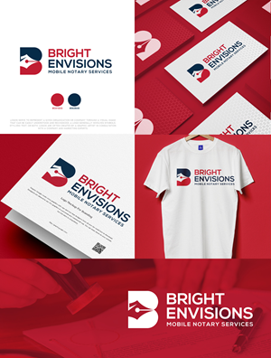 Logo Design by colorcode for Bright Envisions Mobile Notary Services | Design #29122606