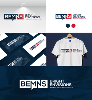 Logo Design by AEXO for Bright Envisions Mobile Notary Services | Design: #29122796