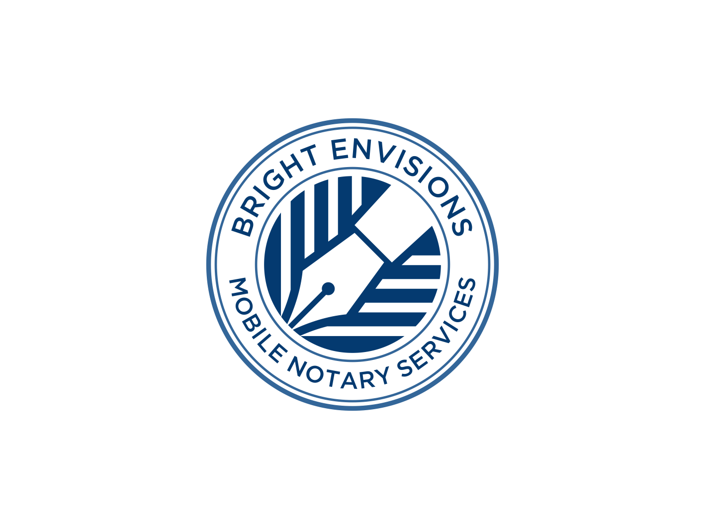 Logo Design by BNdesigner for Bright Envisions Mobile Notary Services | Design #29130387