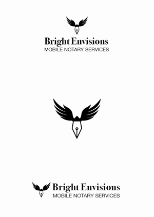 Logo Design by JK for Bright Envisions Mobile Notary Services | Design: #29126113