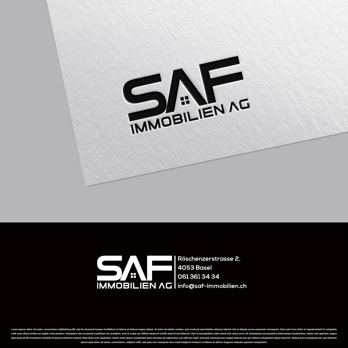 Logo Design by DesignDUO for SAF Immobilien AG | Design #29154154