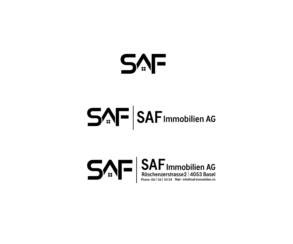Logo Design by DesignClyde for SAF Immobilien AG | Design #29154946