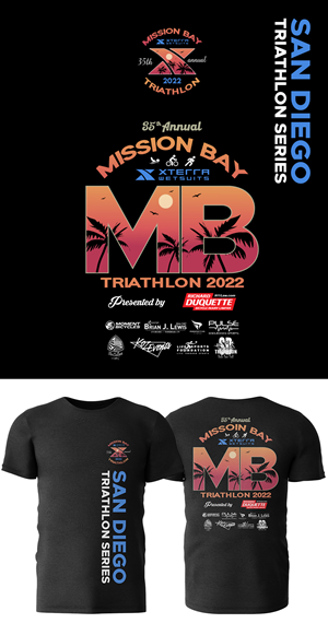 Mission Bay Triathlon T-Shirt front and back