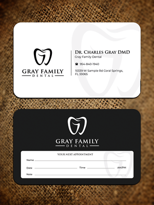 Business Card Design by Graphixpointt for Gray Family Dental | Design: #29128590