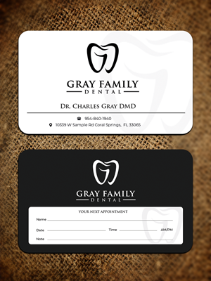 Business Card Design by Graphixpointt for Gray Family Dental | Design: #29128591