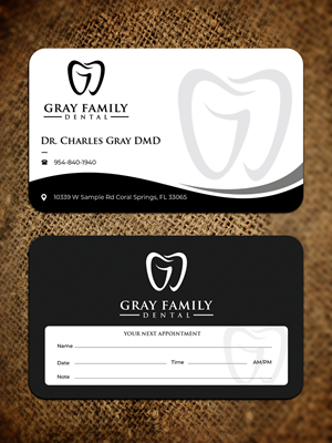 Business Card Design by Graphixpointt for Gray Family Dental | Design: #29128660