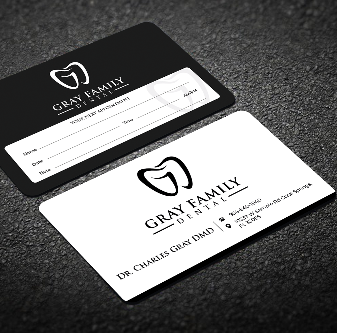 Design de Carte de Visite par Graphixpointt pour Gray Family Dental | Design #29133384