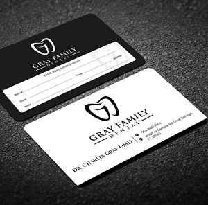 Business Card Design by Graphixpointt for Gray Family Dental | Design: #29133384