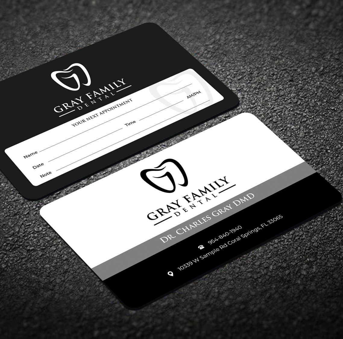 Design de Carte de Visite par Graphixpointt pour Gray Family Dental | Design #29133385