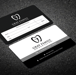 Business Card Design by Graphixpointt for Gray Family Dental | Design: #29133385