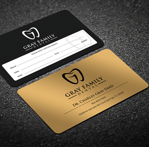 Business Card Design by Graphixpointt for Gray Family Dental | Design: #29133386