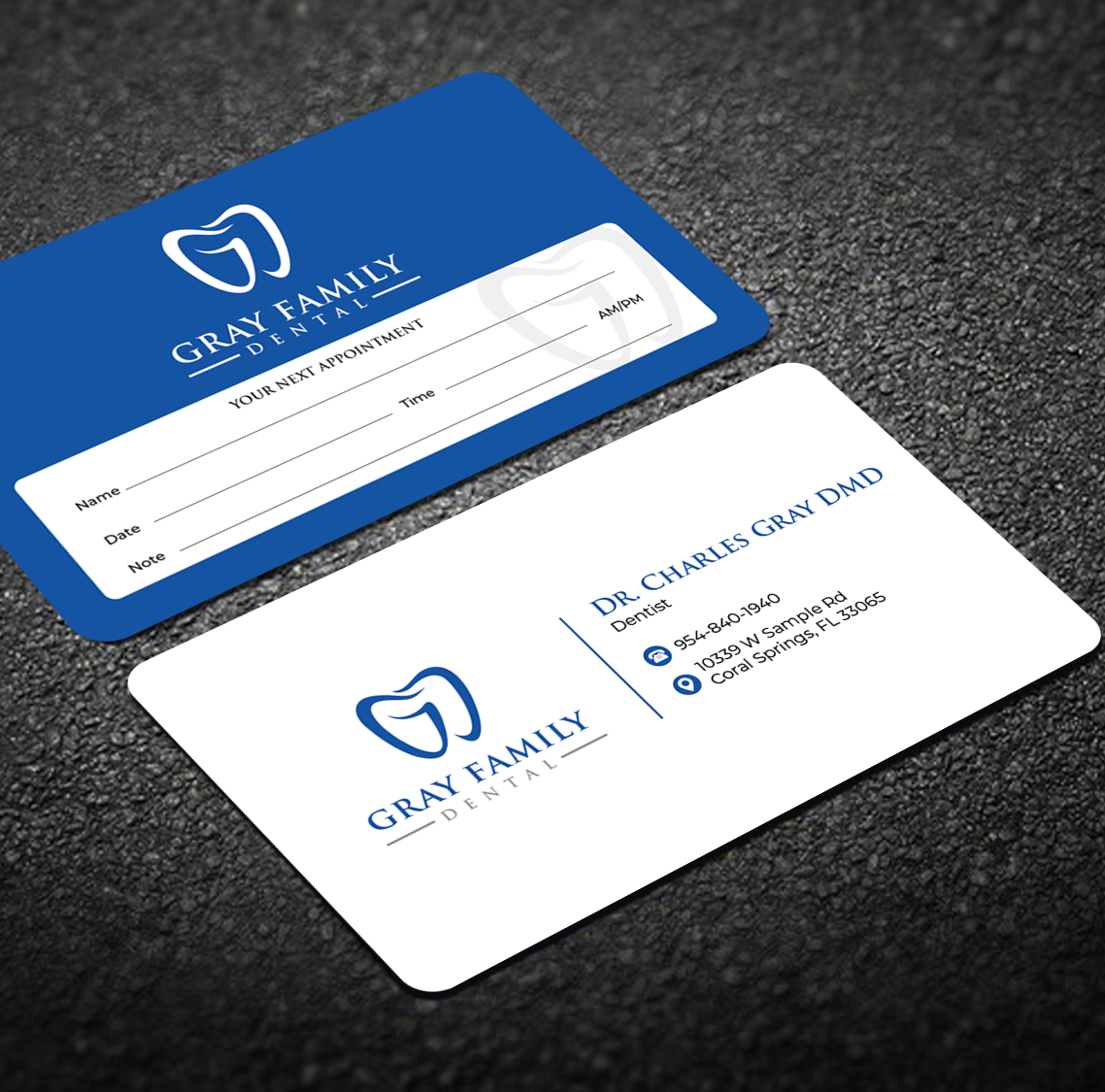 Business Card Design by Graphixpointt for Gray Family Dental | Design #29135017
