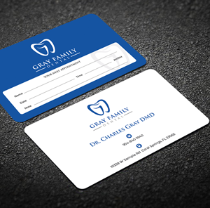 Business Card Design by Graphixpointt for Gray Family Dental | Design: #29135034