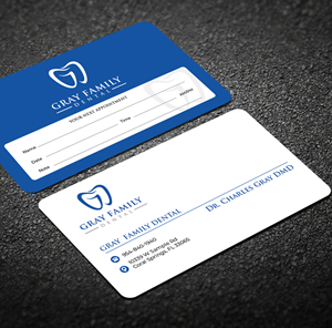 Business Card Design by Graphixpointt for Gray Family Dental | Design: #29135035