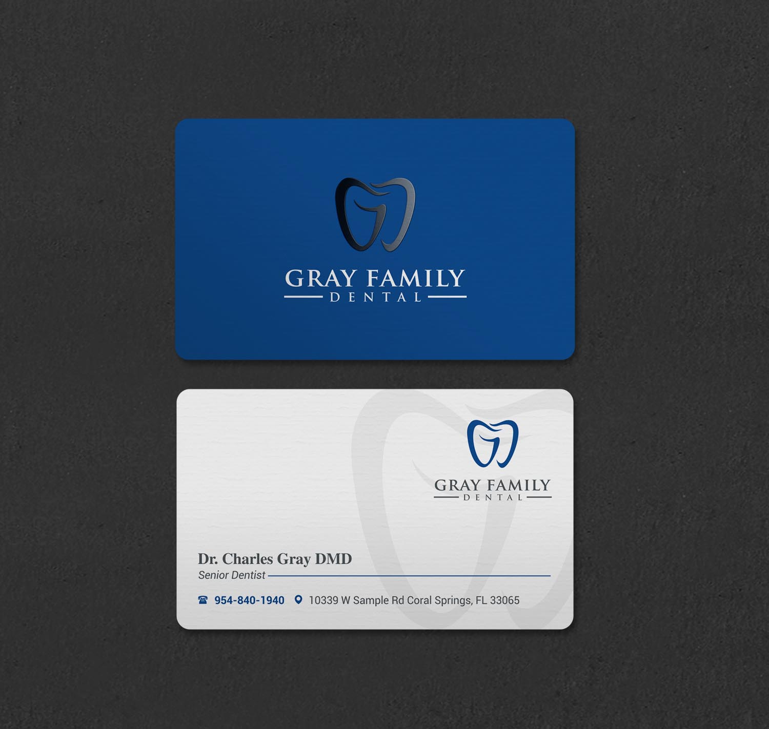 Business Card Design by INDIAN_Ashok for Gray Family Dental | Design #29129752