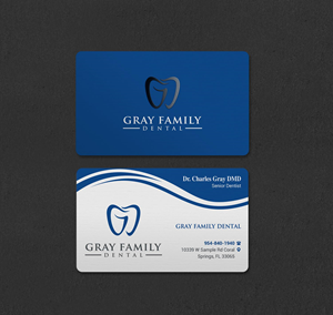 Business Card Design by INDIAN_Ashok for Gray Family Dental | Design: #29129754