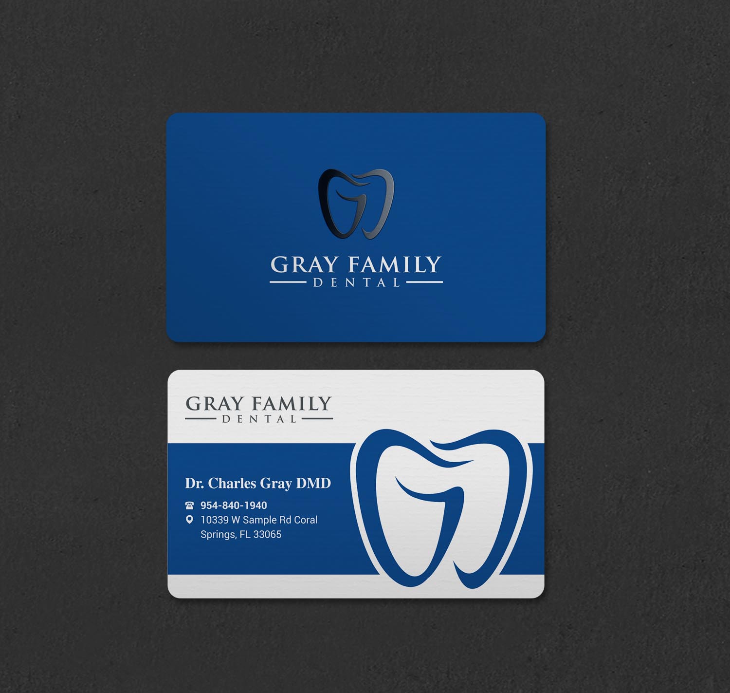Business Card Design by INDIAN_Ashok for Gray Family Dental | Design #29129757