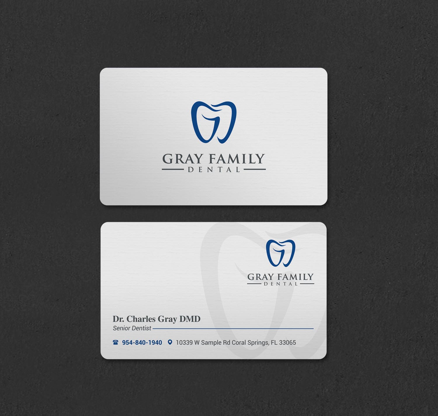 Business Card Design by INDIAN_Ashok for Gray Family Dental | Design #29129758