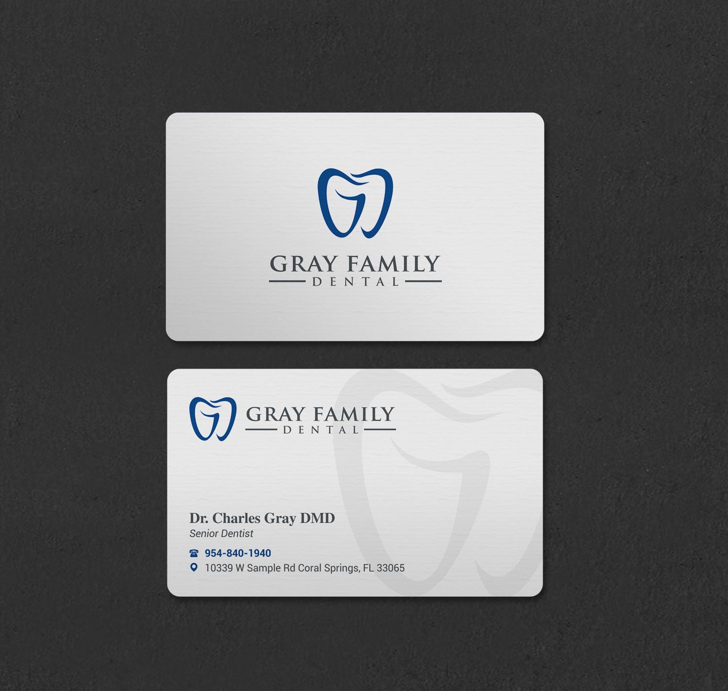 Business Card Design by INDIAN_Ashok for Gray Family Dental | Design #29129761