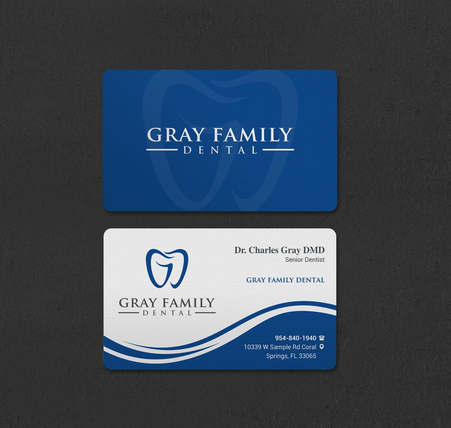 Business Card Design by INDIAN_Ashok for Gray Family Dental | Design #29129762