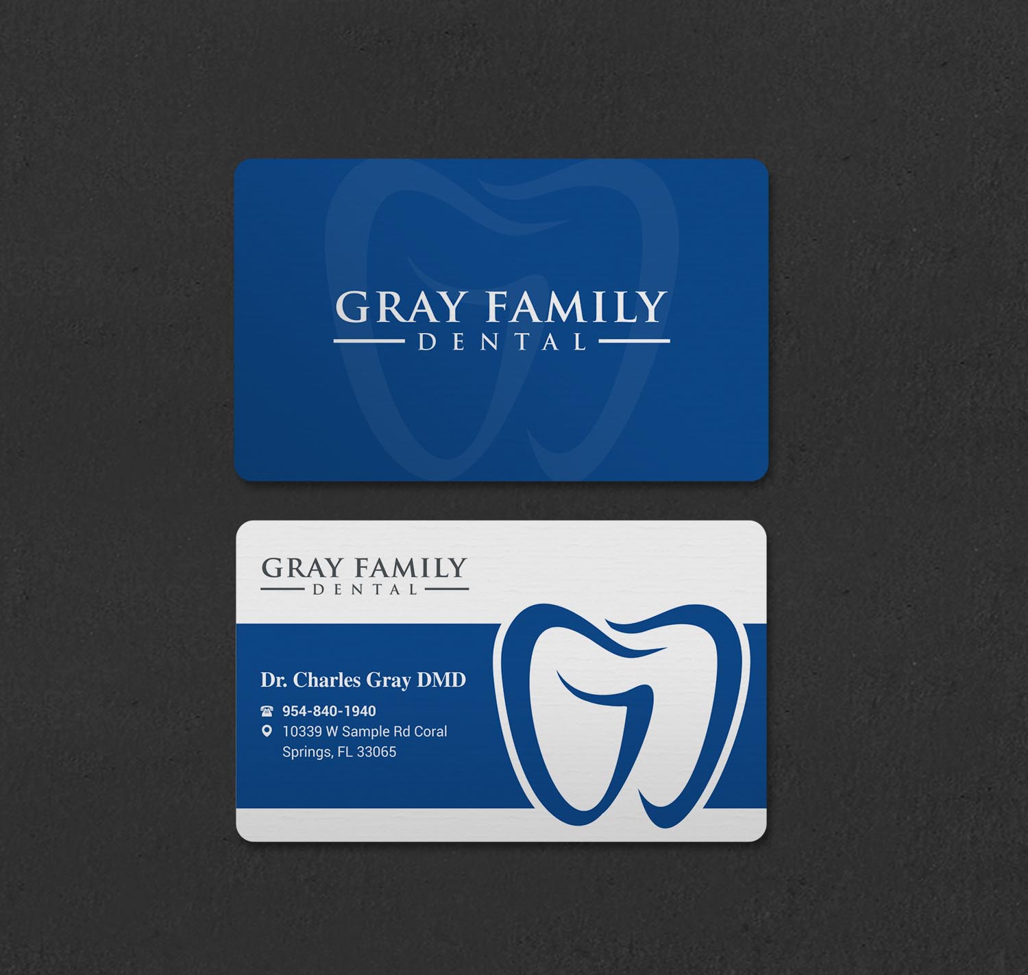 Business Card Design by INDIAN_Ashok for Gray Family Dental | Design #29129764