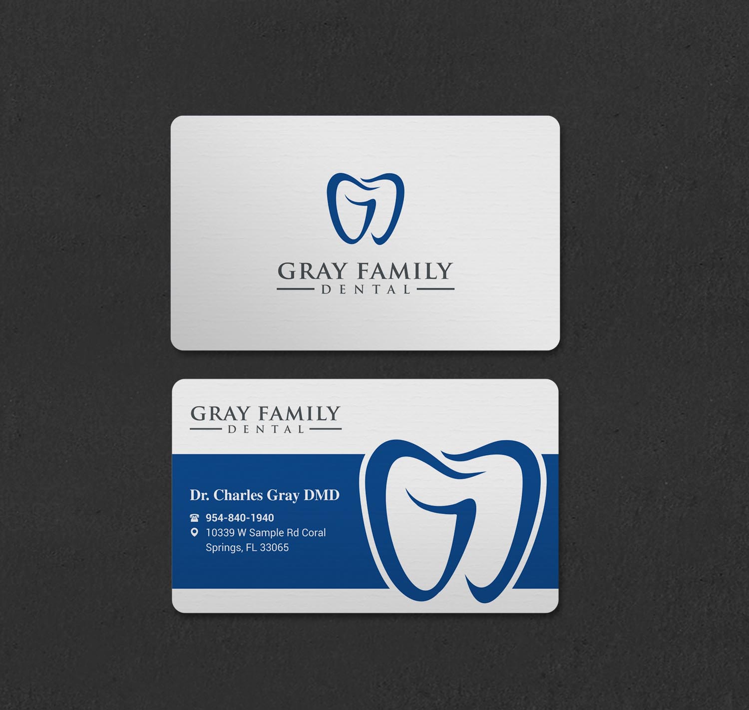 Business Card Design by INDIAN_Ashok for Gray Family Dental | Design #29129765