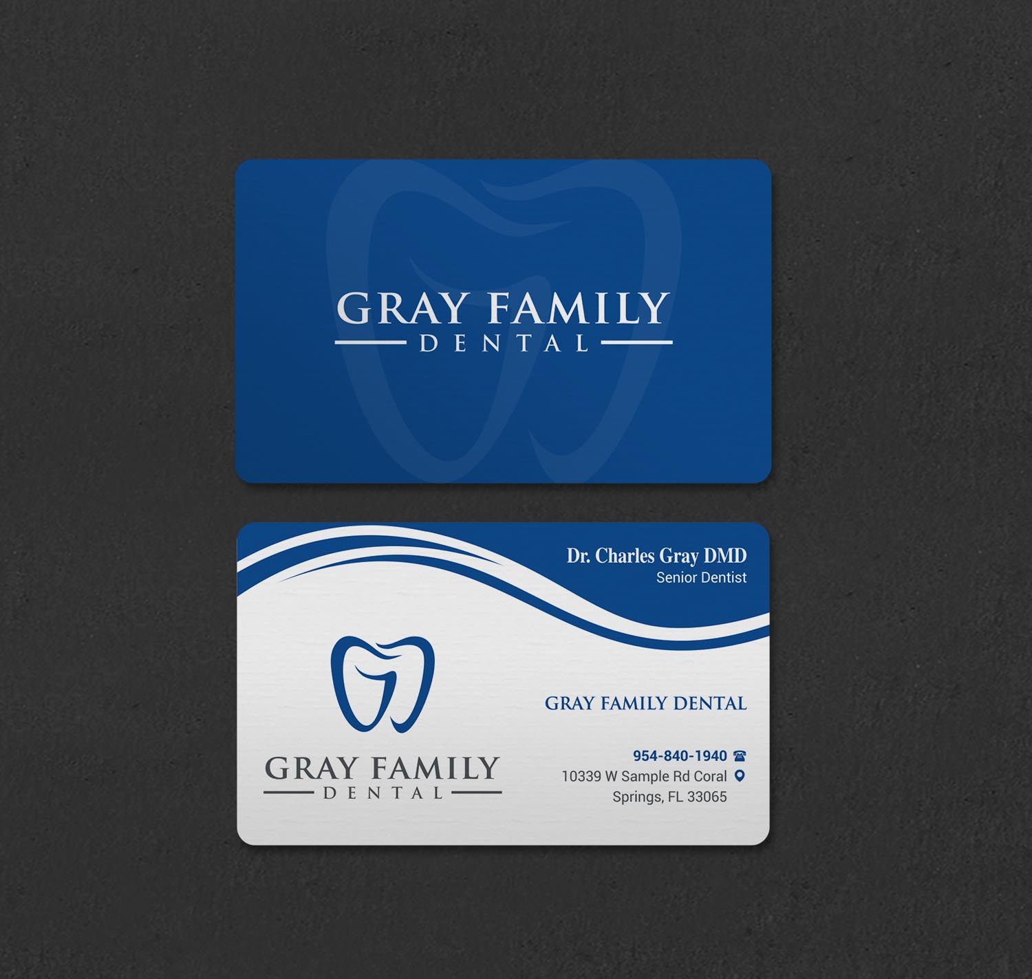 Business Card Design by INDIAN_Ashok for Gray Family Dental | Design #29129766