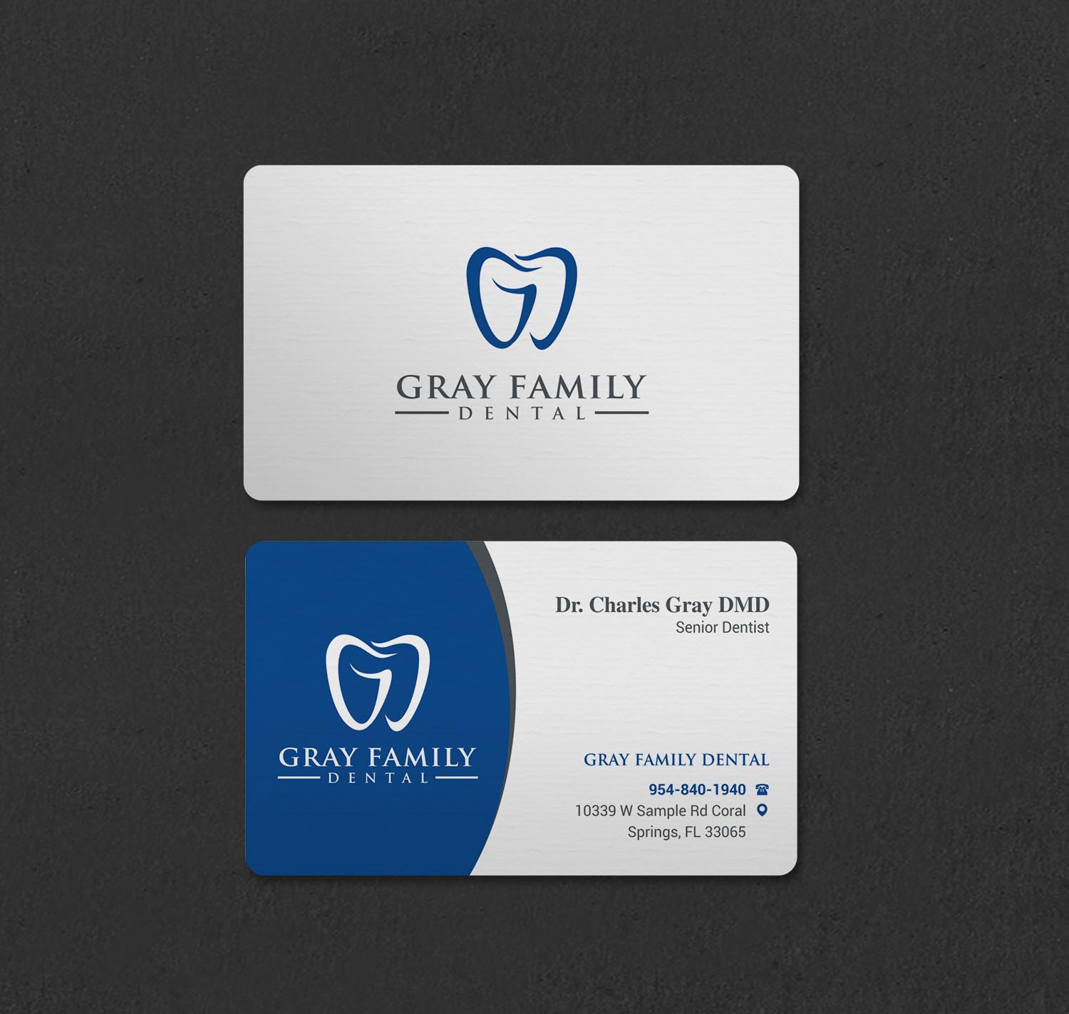 Business Card Design by INDIAN_Ashok for Gray Family Dental | Design #29129769