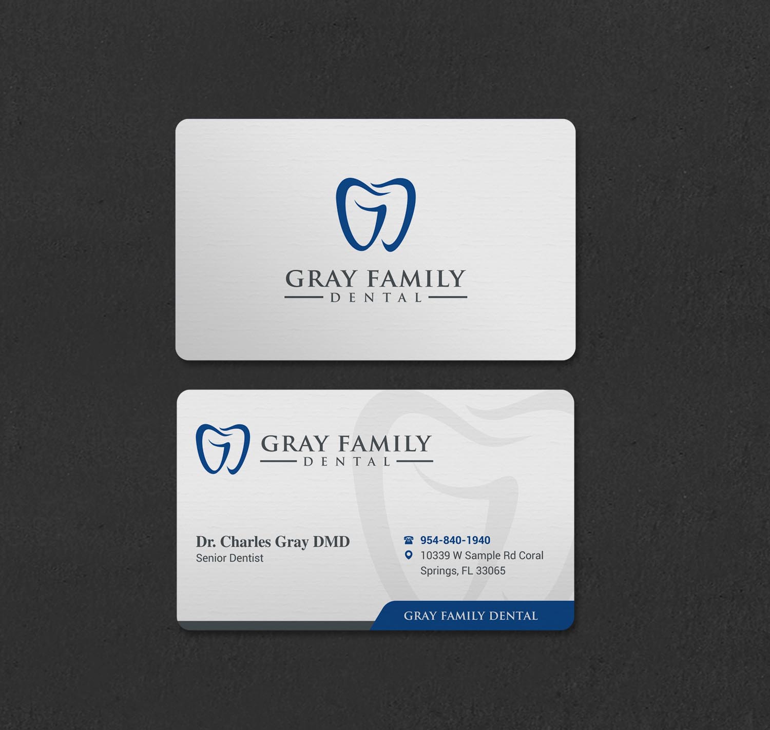 Business Card Design by INDIAN_Ashok for Gray Family Dental | Design #29129770