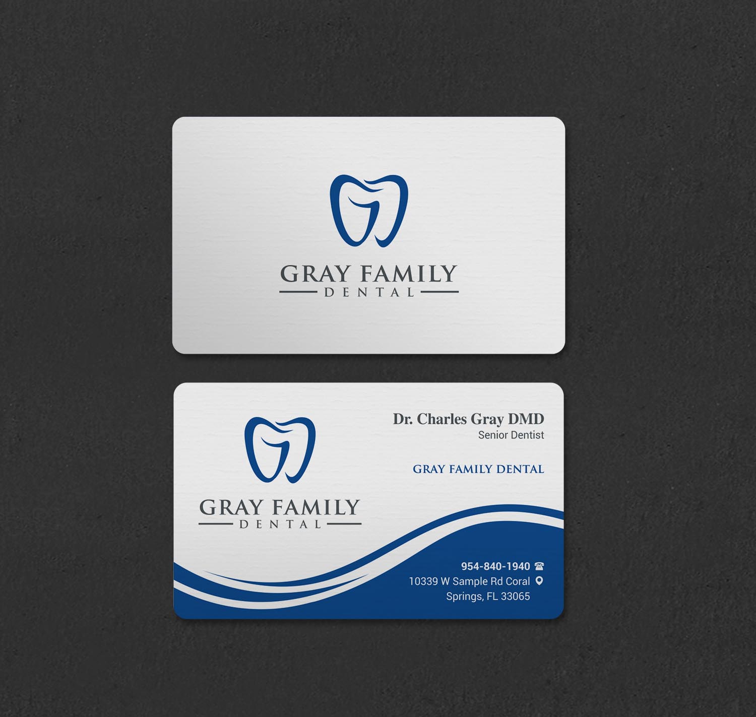 Business Card Design by INDIAN_Ashok for Gray Family Dental | Design #29129772
