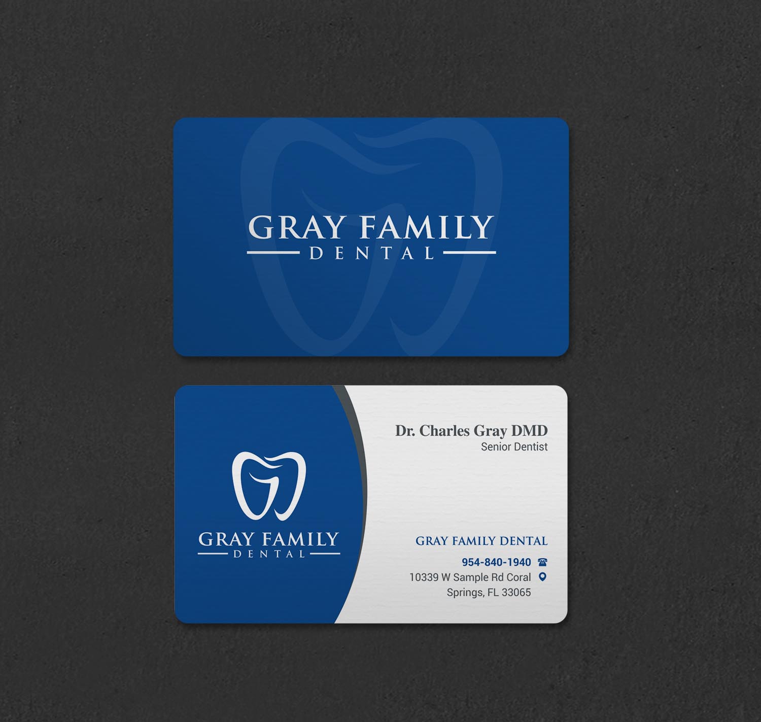 Business Card Design by INDIAN_Ashok for Gray Family Dental | Design #29129774