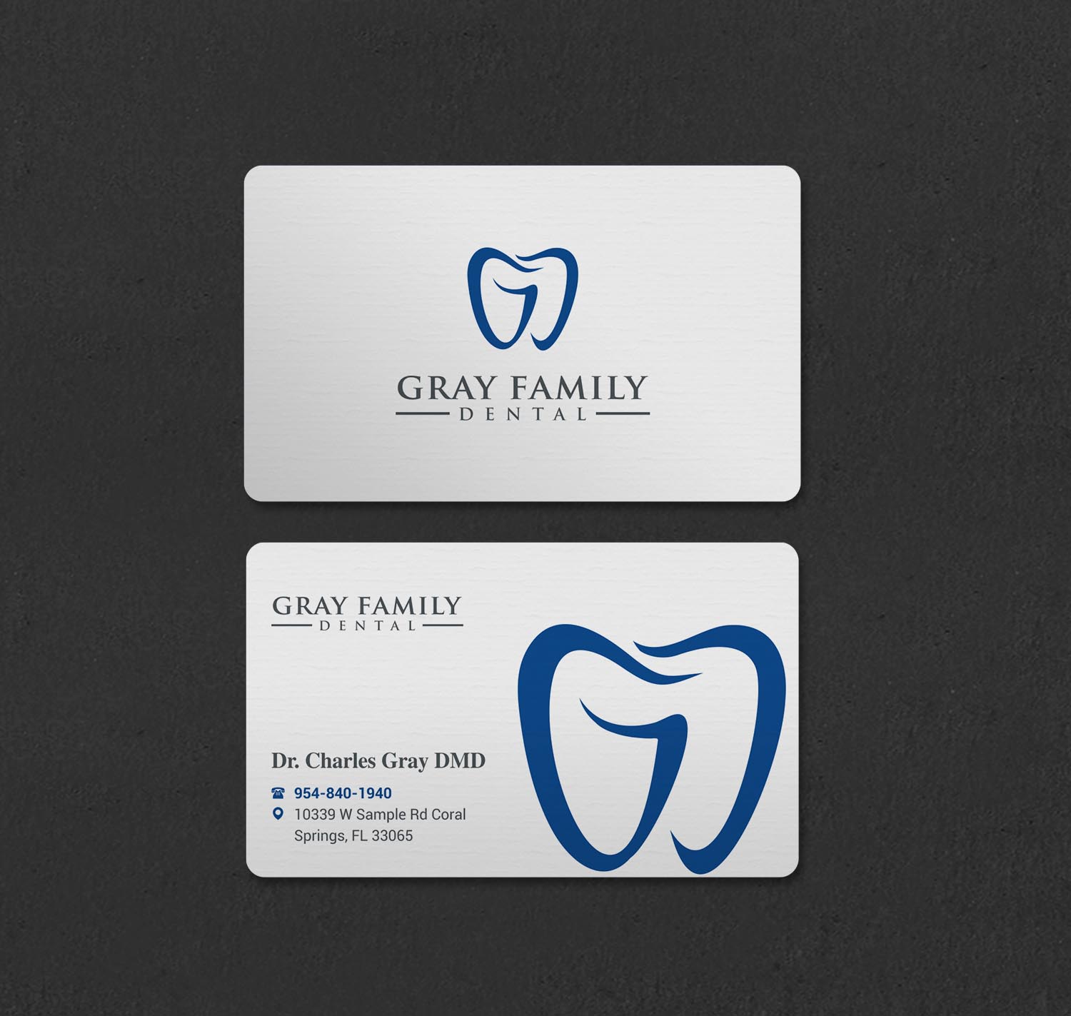 Business Card Design by INDIAN_Ashok for Gray Family Dental | Design #29129775