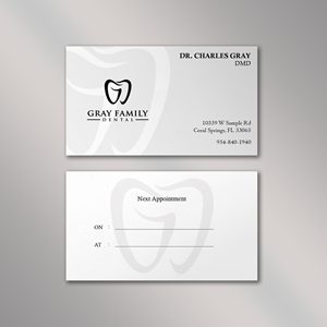 Business Card Design by Vishwa Basnayake for Gray Family Dental | Design: #29132176