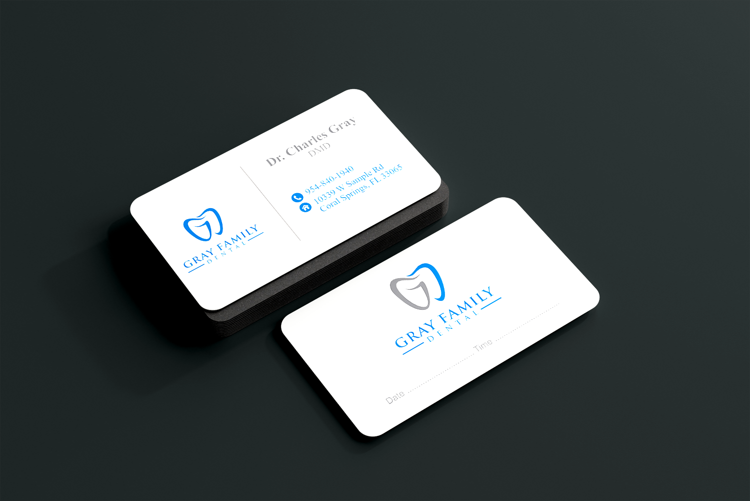 Business Card Design by Eyeonpk for Gray Family Dental | Design #29129939