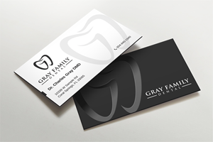 Business Card Design by LAXMI DESIGNHUB for Gray Family Dental | Design: #29132044
