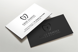 Business Card Design by LAXMI DESIGNHUB for Gray Family Dental | Design: #29132045
