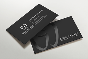 Business Card Design by LAXMI DESIGNHUB for Gray Family Dental | Design: #29132056