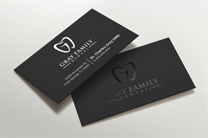 Business Card Design by LAXMI DESIGNHUB for Gray Family Dental | Design: #29132065
