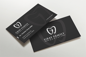 Business Card Design by LAXMI DESIGNHUB for Gray Family Dental | Design: #29132071