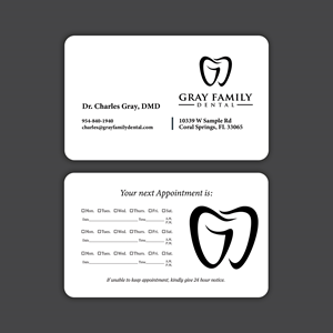 Business Card Design by CreativeGwen™ for Gray Family Dental | Design: #29128957