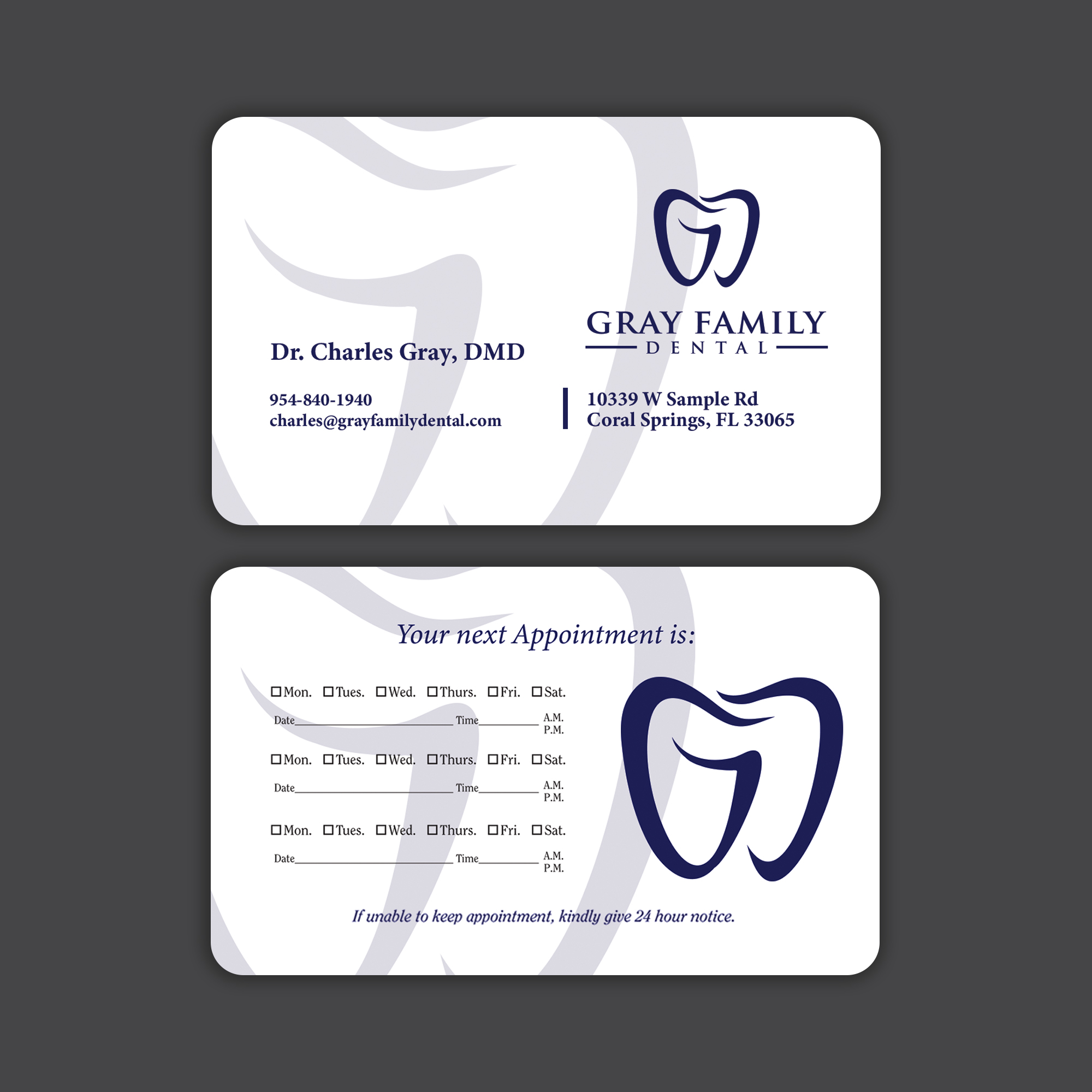 Design de Carte de Visite par DSCMedia™ pour Gray Family Dental | Design #29132378