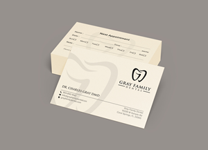 Business Card Design by chandrayaan.creative for Gray Family Dental | Design: #29129926