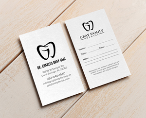 Business Card Design by chandrayaan.creative for Gray Family Dental | Design: #29129935