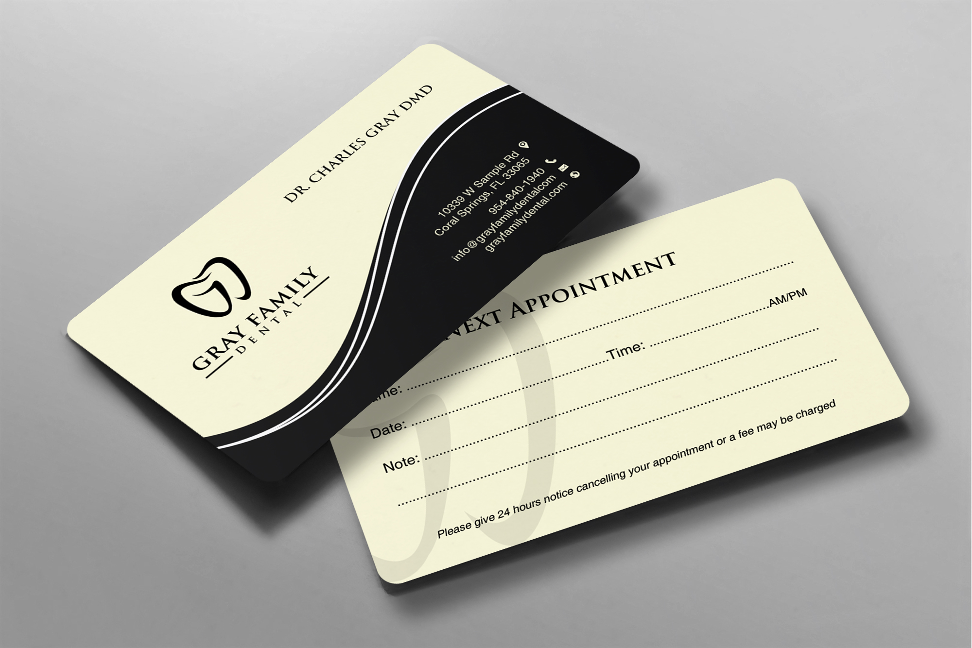 Business Card Design by chandrayaan.creative for Gray Family Dental | Design #29131471