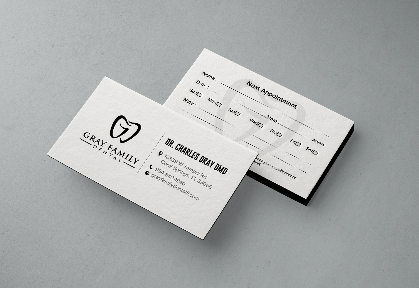 Business Card Design by chandrayaan.creative for Gray Family Dental | Design: #29135786