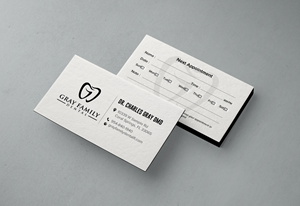 Business Card Design by chandrayaan.creative for Gray Family Dental | Design: #29135786