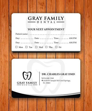 Business Card Design by Tripti Ranjan Gain for Gray Family Dental | Design: #29130295
