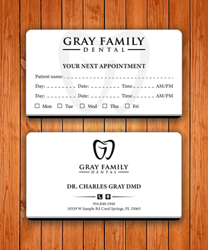 Business Card Design by Tripti Ranjan Gain for Gray Family Dental | Design: #29130297